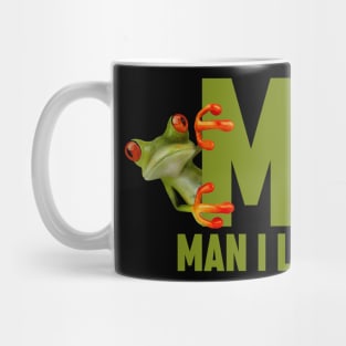 man i love frogs - shy Mug